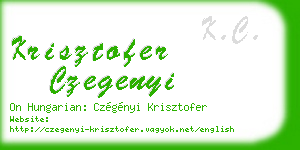 krisztofer czegenyi business card