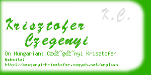 krisztofer czegenyi business card